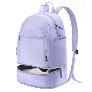 Imagem de Mochila de ginástica Uselike para mulheres com compartimento para sapatos 26L à prova d`água
