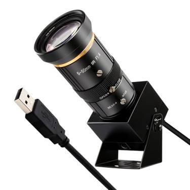 Imagem de SVPRO Câmera USB de 5 MP 30FPS com lente teleobjetiva de 5 a 50 mm, zoom óptico de 10 x, webcam de foco manual para macro e longa distância, câmera de computador com pouca luz com sensor IMX335 para
