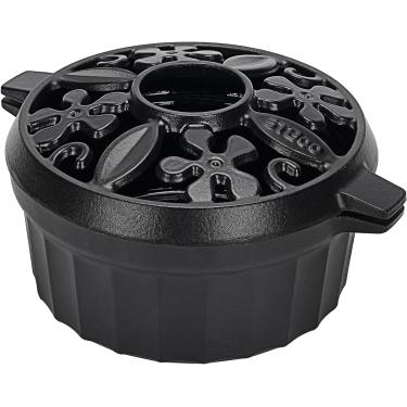 Imagem de STBoo Vaporizador de fogão a lenha: umidificador de lareira de ferro fundido | Panela interna para aquecimento doméstico | Tampas de fogão de lareira de tigela redonda acessórios decorativos | Acabamento fosco e resistente à ferrugem e 2,7 litros, preto