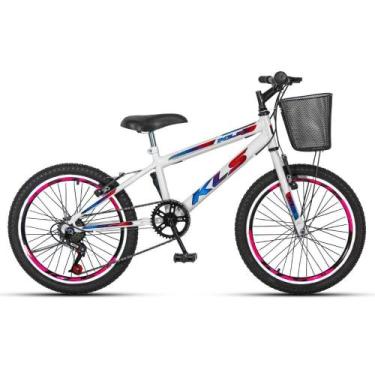 Imagem de Bicicleta Aro 20 Kls Sport Gold V-Brake Mono 7 Marchas Feminina, Branc