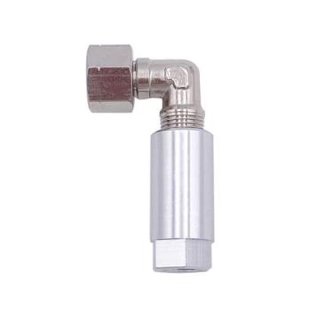 Imagem de Adaptador de medidor de pressão de trilho de combustível compatível com Ford Service Port Schrader adaptador de válvula prata