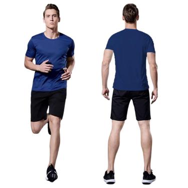 Imagem de Kit Shorts Bermuda Tactel TRAINING + Camiseta Academia Fitness MASCULINO PROTEÇÃO UV SOLAR MC 706-Masculino