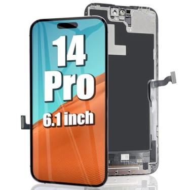 Imagem de EFAITHFIX Tela de substituição para iPhone 14 Pro de 6,1 polegadas LCD 3D Touch Screen Display Full HD Digitalizador Montagem de moldura compatível com o modelo A2650, A2889, A2890, A2892 com adesivo