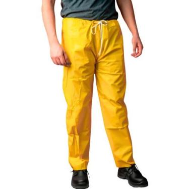 Imagem de Calça Impermeavel PCV Trevira KP400 Amarelo Brascamp Motoboy Moto CA 2