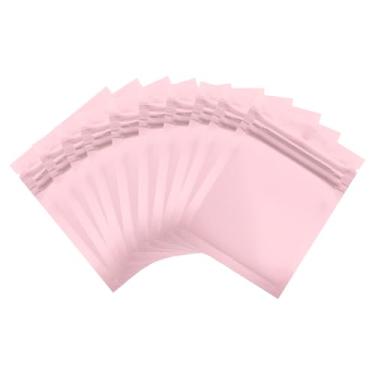 Imagem de PATIKIL Sacos de embalagem resseláveis para pequenas empresas, 100 peças de sacos foscos à prova de cheiros de 7 x 10 cm, bolsa de alumínio selável com zíper plano para armazenamento de alimentos