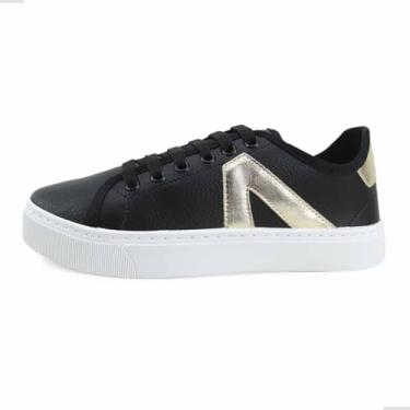 Imagem de Tênis Casual Feminino, Confortável, Leve e Antiderrapante, Material em Tecido, Tamanhos 33-40, Cores Branco, Preto e Nude (Preto, BR, Adulto, Numérico, 36)