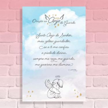 Imagem de Quadro Decorativo Oração ao Anjo da Guarda - Arte Aqui, 15x20cm