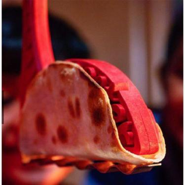 Imagem de Taco Aço Inoxidável Taco Torradeira Com Cabo De Resina - MINYMIX