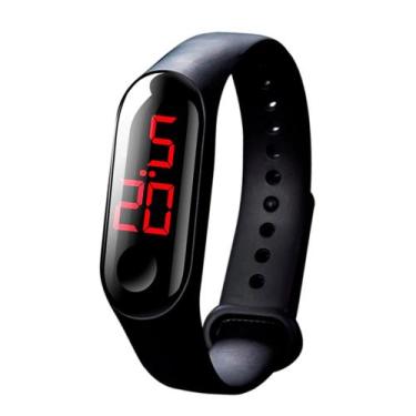 Imagem de Relógio Pulseira Silicone Digital Led Sport Adulto Infantil Preto - DA