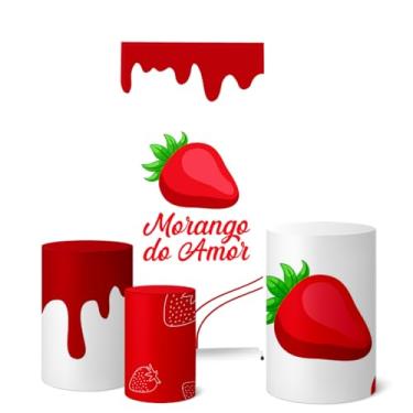 Imagem de Trio Capas Cilindro + Painel Lateral Morango do Amor (K5MRG0001)