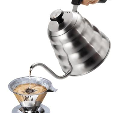 Imagem de Chaleira Inox Bico De Ganso Com Termí´metro Barista Premium