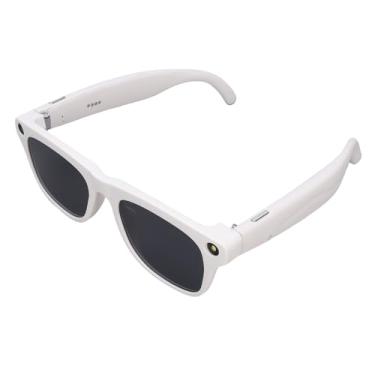 Imagem de Zopsc Câmera 4K de óculos Inteligentes Com Tradução e Flash, Bluetooth 5. óculos, Transcrição de Voz Em Tempo Real, Alto -falantes Duplos para Viagens Musicais (WHITE)