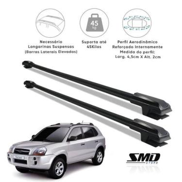 Imagem de Rack Travessa Teto Hyundai Tucson 2004 A 2017 Preto Preto - SMD