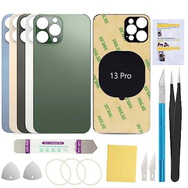 Imagem de UooFide Substituição da capa de vidro traseira traseira compatível com iPhone 13 Pro de 6,1 polegadas todas as operadoras (verde alpino)