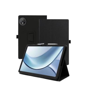 Imagem de Capa para tablet DOOGEE V Pad 5G Android 15 de 12 polegadas, capa fólio de couro premium WUNIAK para tablet Doogee V Pad 5G Android 15 de 12 polegadas com alça de mão para tablet, preta