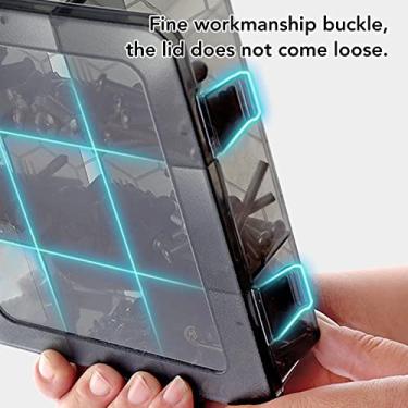 Imagem de Peças de compartimento múltiplo Caixa de divisores ajustáveis Organizador de armazenamento plástico transparente para ferramentas de jóias Hardware Bads Nails 18 grades pp material (Tamanho pequeno)