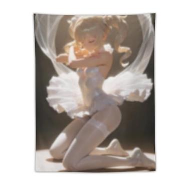 Imagem de LIEGBMEU Tapeçaria de biquíni sexy anime menina quente 76,2 x 101,6 cm interior exterior parede colcha arte decoração de tapeçaria caprichosa, AF090