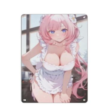 Imagem de Anime Sexy Bikini Hot Girl Pinup Girl Metal Tin Sign Wall Art Poster Decor for Home Bar Club Bedroom Bathroom Man Cave Otaku 30,5 x 40,6 cm, AN031