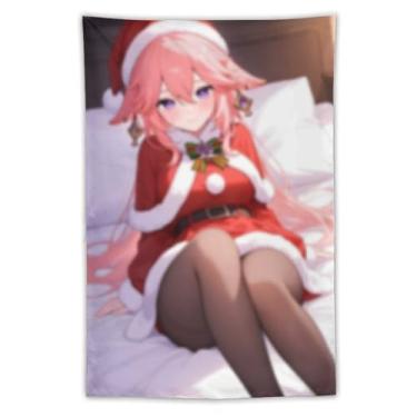 Imagem de LIEGBMEU Sexy Bikini Hot Anime Girl Tapeçaria 101.6 cm x 152.4 cm Interior Exterior Wall Quilt Art Decoração de Tapeçaria Caprichosa, AC040