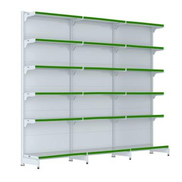 Imagem de Gondola Parede 202 Fit Farmacia Ate 3 Metros Branco Pe Verde