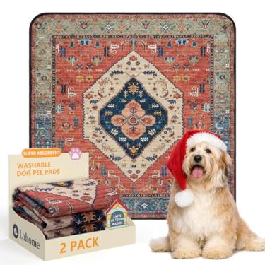 Imagem de Lahome Almofadas de xixi laváveis super absorventes para cães - proteção segura do chão - antiderrapantes, à prova de vazamento, almofadas reutilizáveis para treinamento, caixas e cercadinhos (pacote
