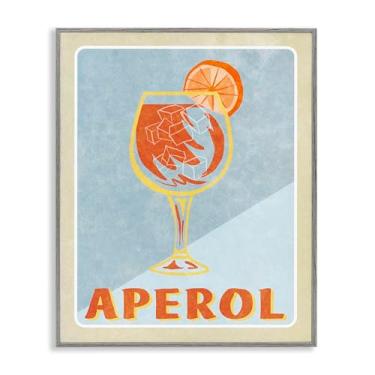 Imagem de Stupell Industries Vintage Aperol Spritz Cinza Emoldurado Giclee Art Design por Elizabeth Medley, 20 x 16
