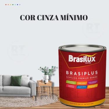 Imagem de Tinta de Parede Cinza Chumbo 800ml Brasiplus Acrílica Fosca - BRASILUX