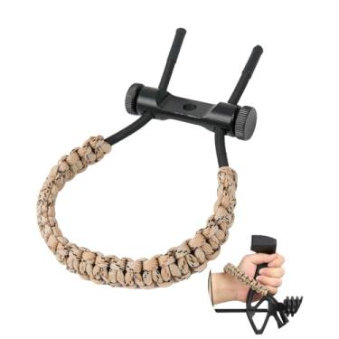 Imagem de TOPARCHERY Alça de pulso ajustável para arco composto para tiro com arco e flecha, acessórios de tiro ao alvo (camuflagem marrom)