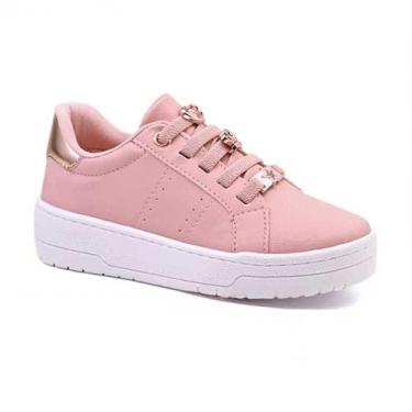 Imagem de Tênis Infantil Menina Izalu Casual, Rosê, 31