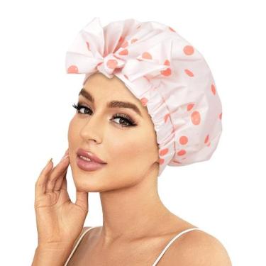 Imagem de Touca de banho Luvruitaky Luxury reutilizável impermeável para mulhere