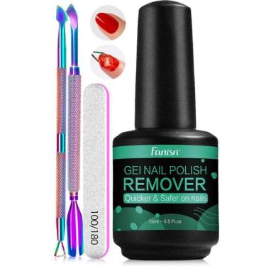 Imagem de Conjunto de removedor de esmalte em gel Fanisn 15 ml com ferramentas s