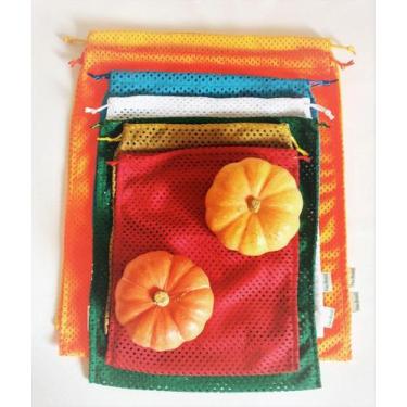 Imagem de Kit 6 Saquinho Sustentável Reutilizável Legume Fruta Verdura Pau-Brasi
