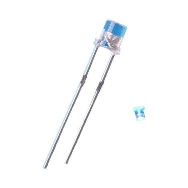 Imagem de Lâmpada LED De Cabeça Plana 3mm 2 Pinos 100X Brilho Branco Vermelho Am