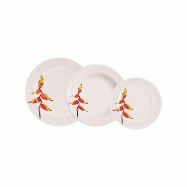 Imagem de Produzido pela Schmidt Serviço de Baixela 18 Peças em Louça Coleção Tropical