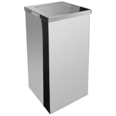 Imagem de Lixeira Quadrada Inox 30 Litros Basculante
