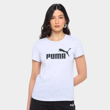 Imagem de Camiseta Puma Casal Feminina, Cinza, GG