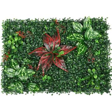 Imagem de Painel De Decoração Artificial De Fundo De Parede De Grama 2pcs, Painéis De Buxo Artificial Hedge, Decoração De Parede Verde Artificial, Tela De Cerca De Privacidade Ivy, B, 8PCS