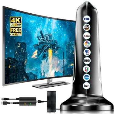 Imagem de Antena digital 2025 para Smart TV, antena de TV de alcance superior a 1900 milhas interiores, antenas para canais locais