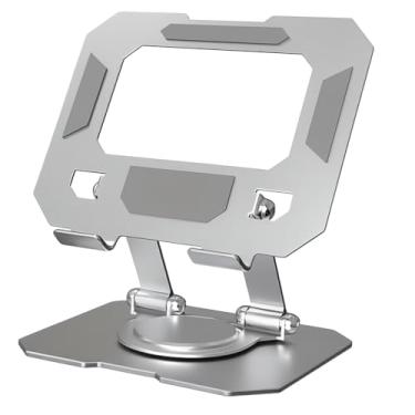 Imagem de Suporte Universal Giratório 360° para Tablet e Celular – Altura Ajustável, Base Estável, Uso Mesa Escritório, Aço Reforçado – Conforto Ergonômico e Visualização Sem Mãos