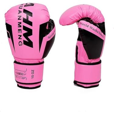 Imagem de Luvas De Boxe De Combate Para Teegers, Luvas De Treino Pro Style 6-14oz, Forro De Combinação Tripla D Design De Palma Respirável, Para Boxe, Kickboxing, Pink, 14 oz