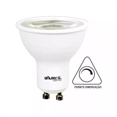 Imagem de Lampada Led Dicroica Mr16 Gu10 7W 3000K Dimerizavel Galaxy