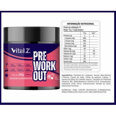 Imagem de Pre work out frutas vermelhas 300g - VITAL Z