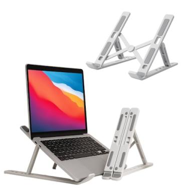 Imagem de Suporte De Notebook De ABS Ajustável Para Notebook De 6 Ângulos Ajustável Dobrável E Ergonômico Para Desktop Portátil Compatível Com Macbook Ipad Hp Dell Lenovo 10-17 Polegadas