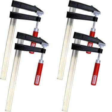 Imagem de Kit 4 Grampo Sargento F para Marceneiro Carpinteiro 80x250mm - Starfer