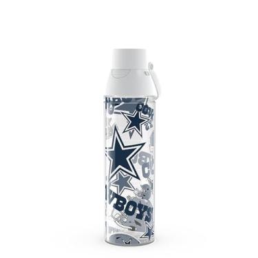 Imagem de Tervis Venture Lite NFL Dallas Cowboys - Copo de viagem com isolamento térmico de parede dupla feito nos EUA mantém as bebidas frias e quentes, garrafa de água de 680 g,