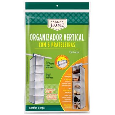 Imagem de Organizador Vertical Bege - 6 Prateleiras (15x30x90cm) | Premium Home (Ref. 465-BG)