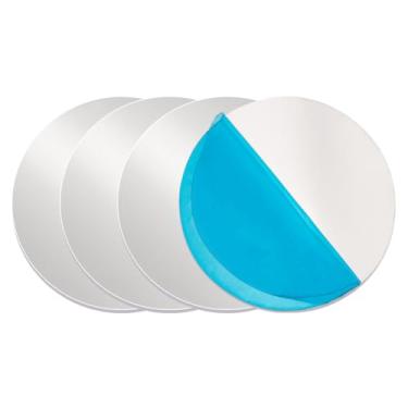 Imagem de OLYCRAFT 4 peças, disco de alumínio de 10 cm, folhas redondas de alumínio de 2 mm de espessura, etiquetas de discos de alumínio 1060, placas redondas de estampagem para corte a laser, estampagem de