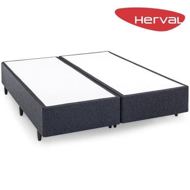 Imagem de Base Cama Box Queen Herval Forli, 39x158x198 cm, Cinza - 100063495
