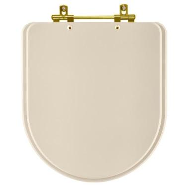 Imagem de Tampa de Vaso Laqueado Carrara Amendoa para bacia Deca com Ferragem Do