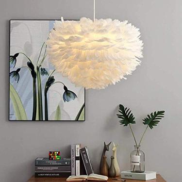 Imagem de Luminária pendente minimalista com design criativo de penas, lâmpada moderna para quarto infantil, sala de estar, quarto, mesa de jantar, lustre redondo, iluminação decorativa de teto, lâmpa